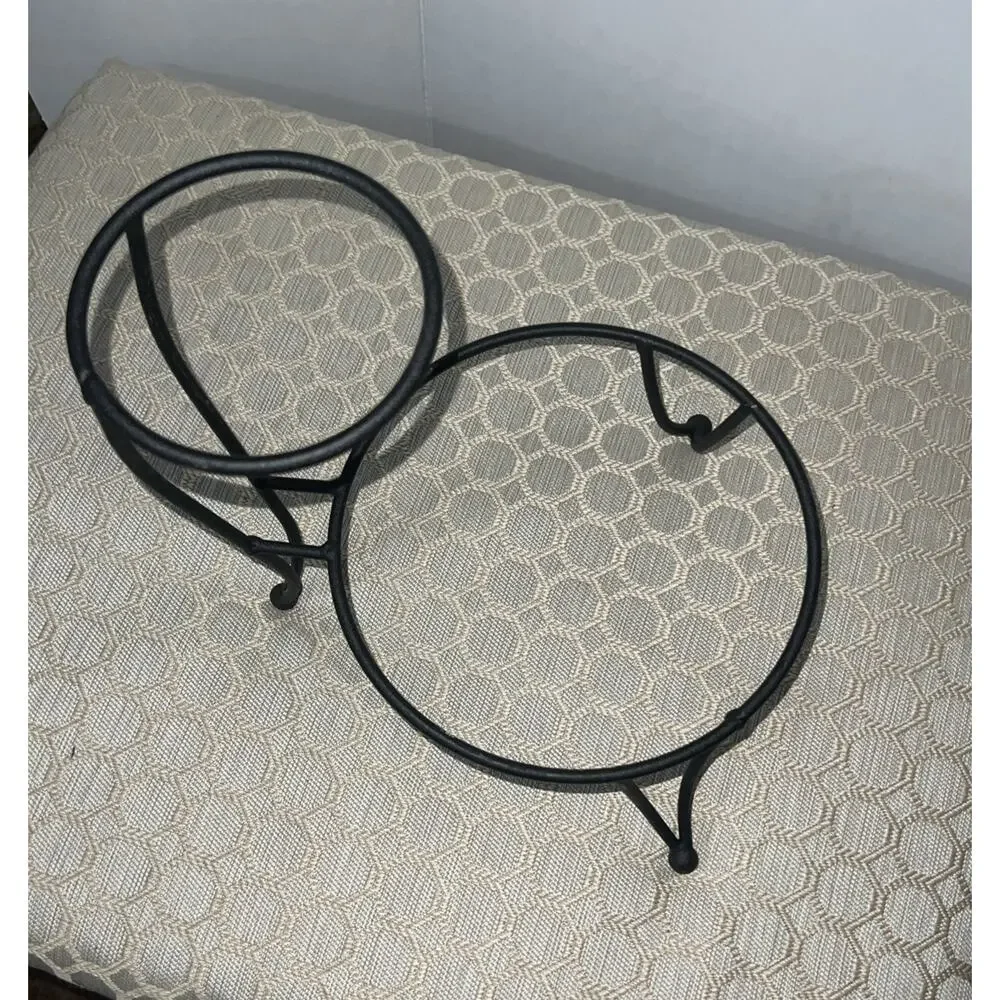 Vintage Wrought Iron Chip and Dip Stand - Picture 3 of 6